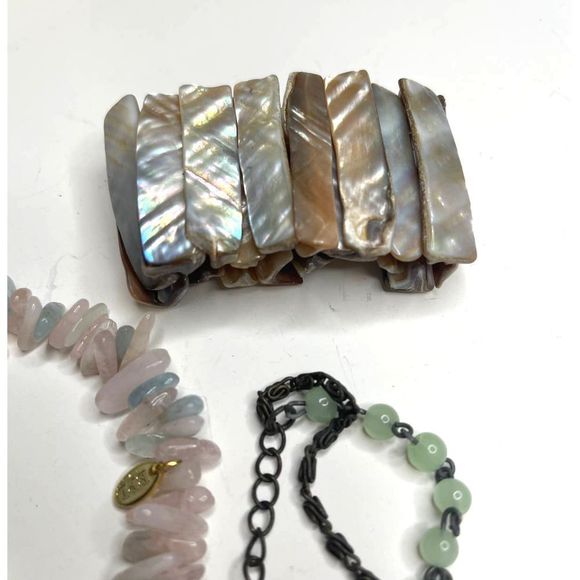 VTG‎ Bracelet Jewlery Bundle Lot Teal and Soft pink Colors - Picture 3 of 5